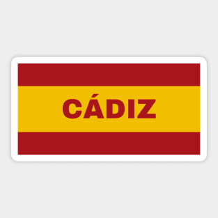 Cádiz City in Spanish Flag Colors Sticker